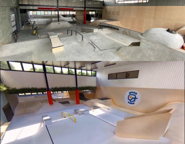 Nowy kryty betonowy skatepark w Warszawie - WoodPark